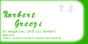 norbert greczi business card